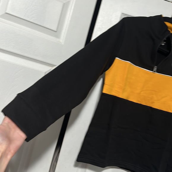 Men's Fanatics Pittsburg Steelers Half Zip Sweatshirt - Picture 3 of 12